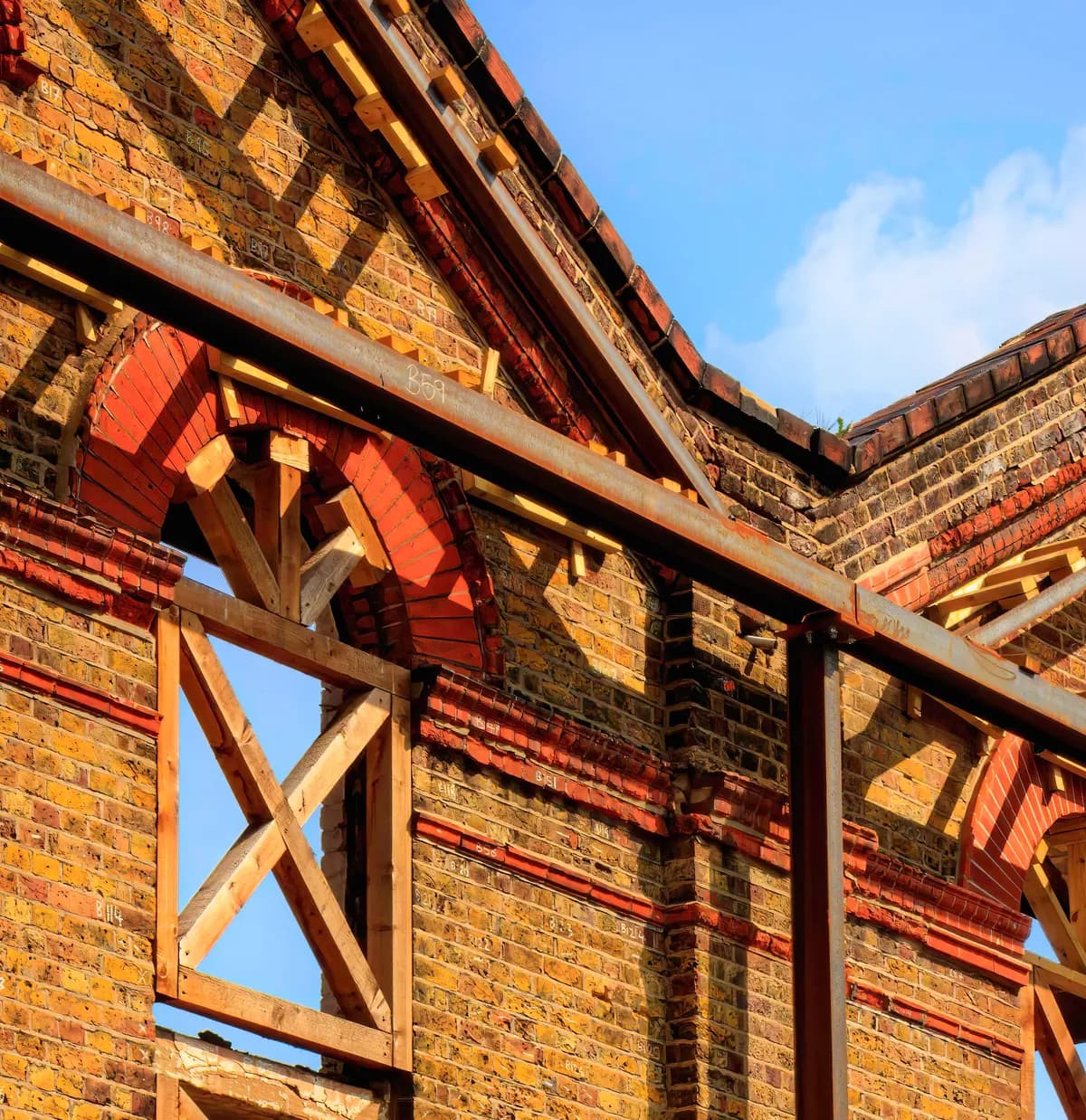 Structural steelwork in Victorian property