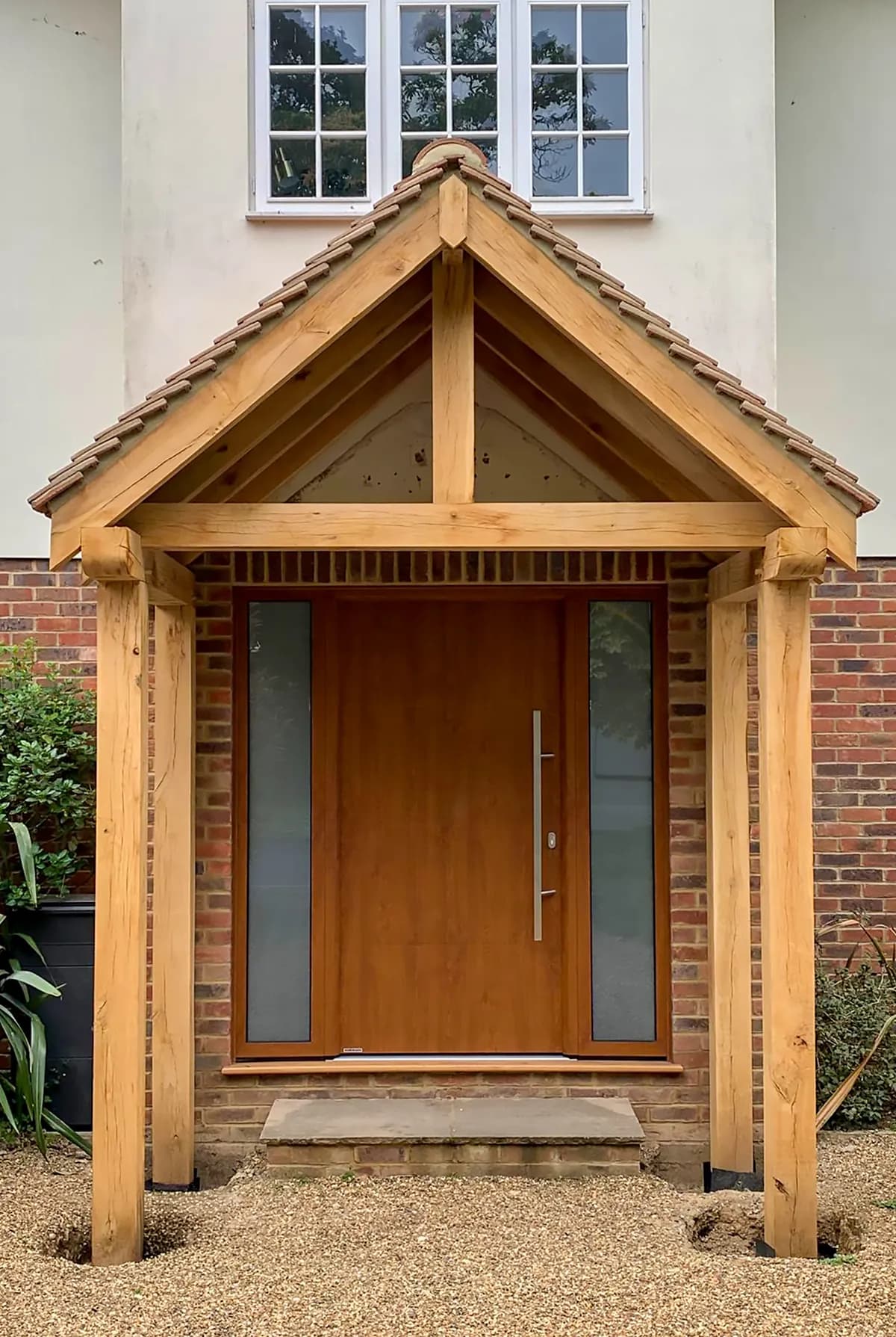 Oak entrance porch
